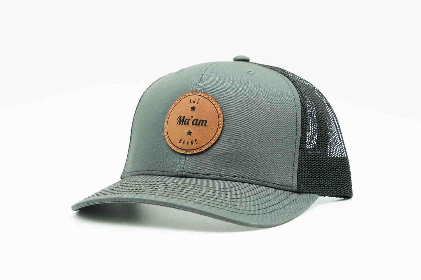 The Ma’am Brand Leather Patch Hat (Circle) *2 Color Options